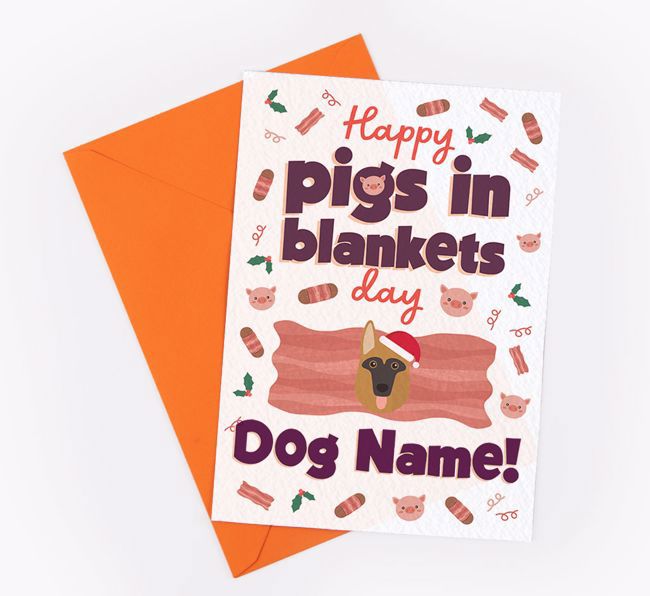 Happy Pigs In Blankets Day: Personalised {breedFullName} Edible Card